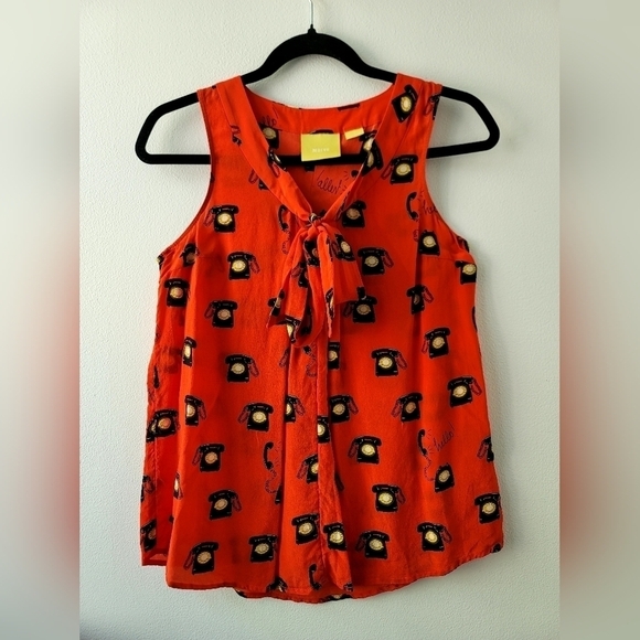 Maeve Tops - Anthropologie Maeve Téléphone Silk Top